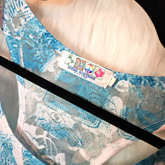 India Boutique Seashells and Lace Racerback Dress - Picture 2 of 5